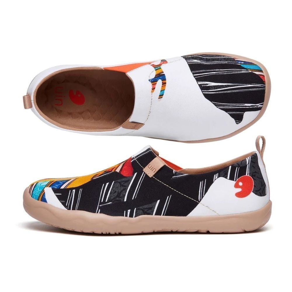 UIN Women's Slip Ons Canvas Lightweight Casual Loafers Shoes (Reindeer Dream) - Picture 4 of 6